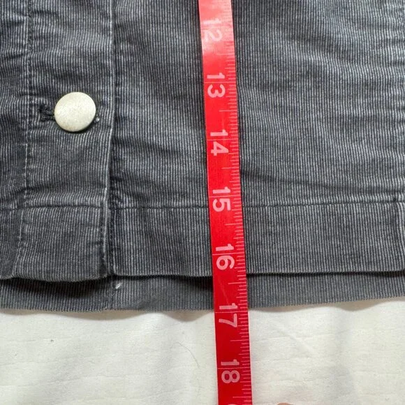 Toad&Co Mindy Button Front Skirt in Iron Throne Grey Corduroy - Picture 8 of 12